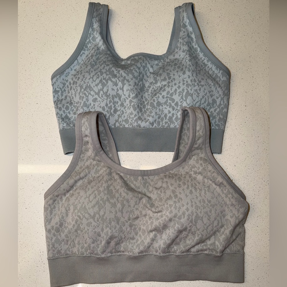 aerie Animal Print Seamless Sports Bra Duo